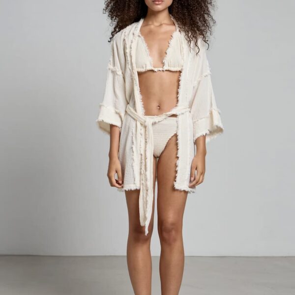 Christian Zen Achilles Mini Kimono Off White