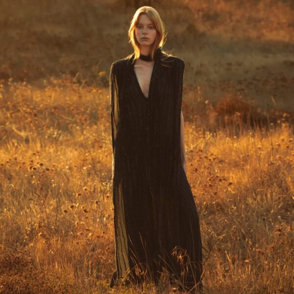 Christian Zen Penelope Maxi Lurex Cover-Up Desert Brown