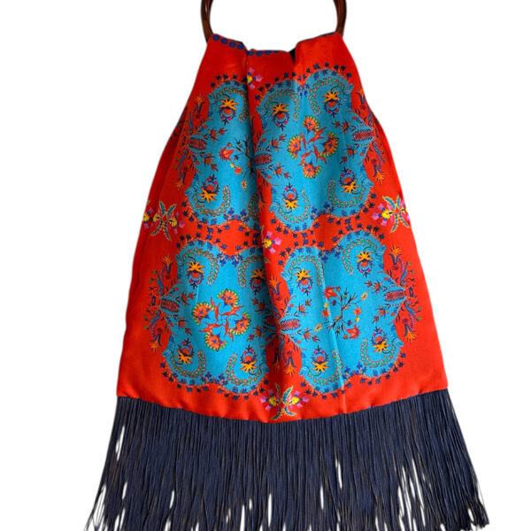 Eleni Malami Large Silk Bag Red