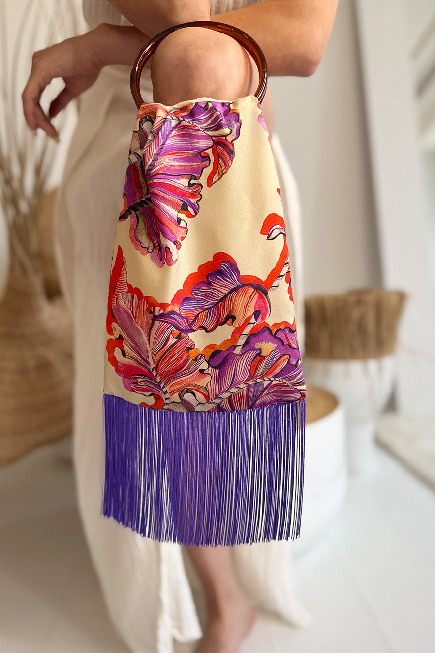 Eleni Malami Small Silk Bag Cream - Image 2