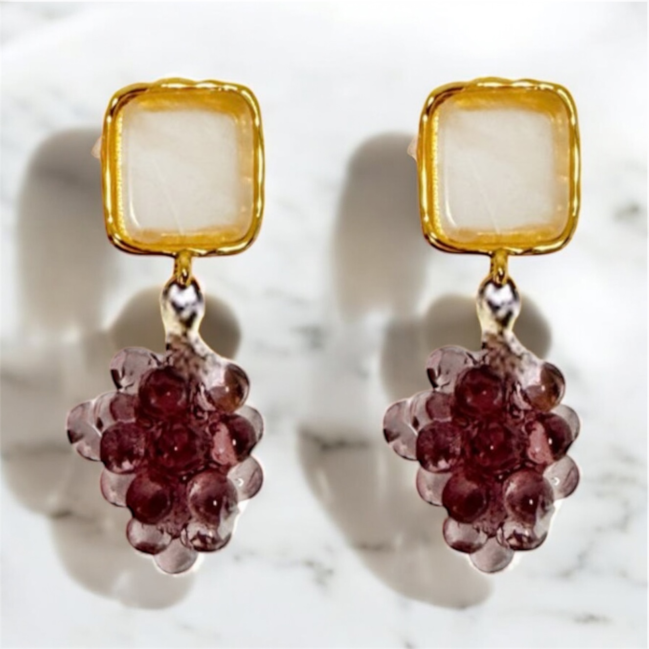 Ifigenia Loukou Earrings Grapes Purple - Image 2