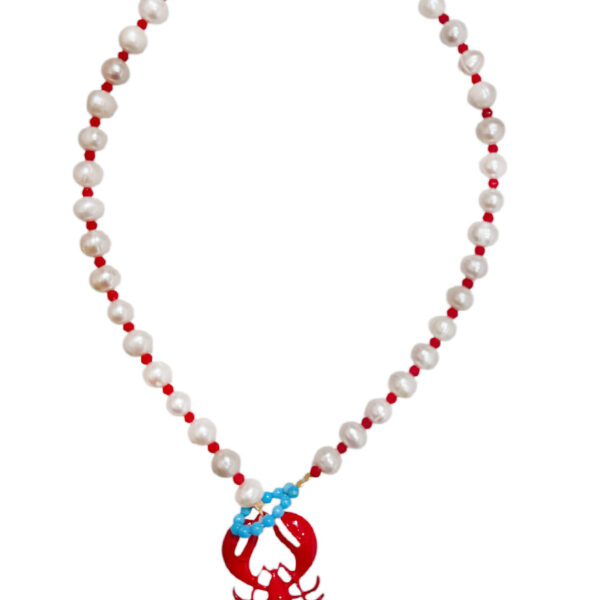 Ifigenia Loukou Necklace Lobster with Pearls