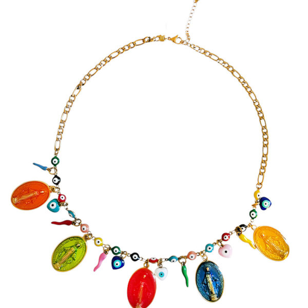 Ifigenia Loukou Necklace Madonna and Charms