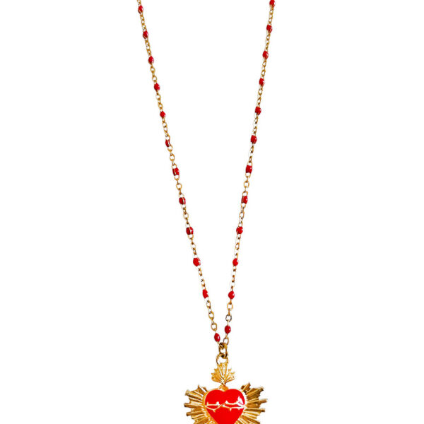 Ifigenia Loukou Necklace Red Heart