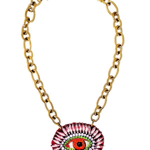 Ifigenia Loukou Pink Eye Necklace