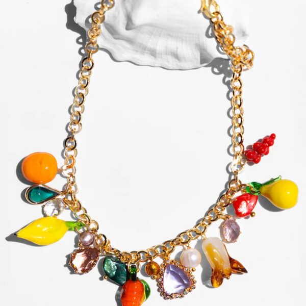Katerina Psoma Albia Orange Short Necklace