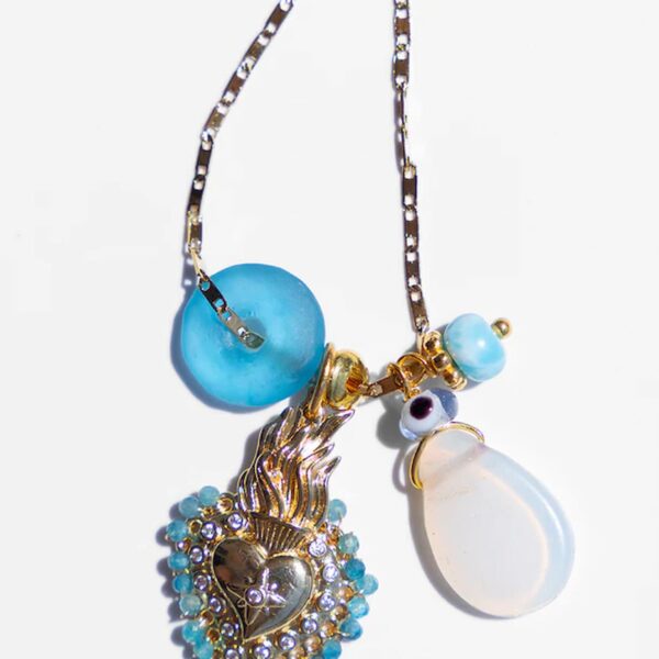 Katerina Psoma Amore Blue Charm Necklace