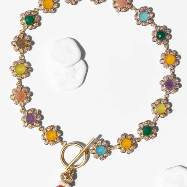 Katerina Psoma Clarissa Short Necklace with Semiprecious Stones