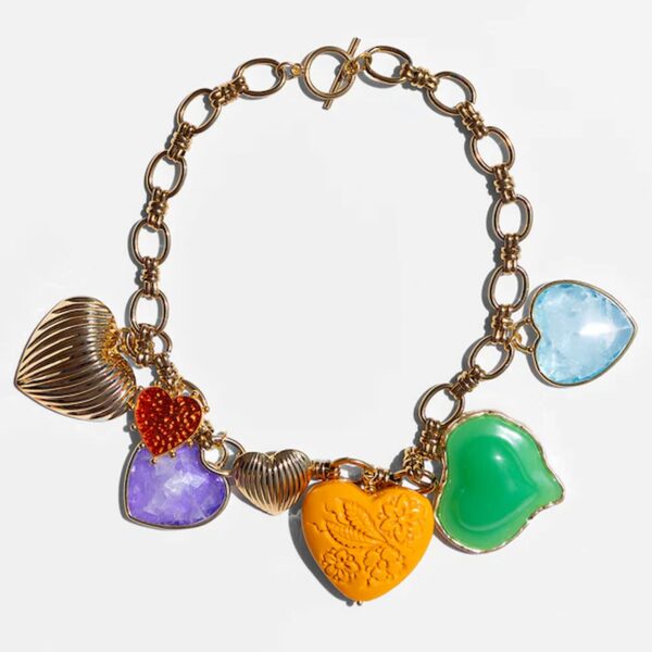 Katerina Psoma Lucy Necklace with Green Heart