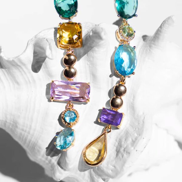 Katerina Psoma Ruby Multicoloured Dangle Earrings