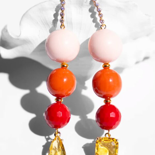 Katerina Psoma Valeria Coral Dangle Earrings