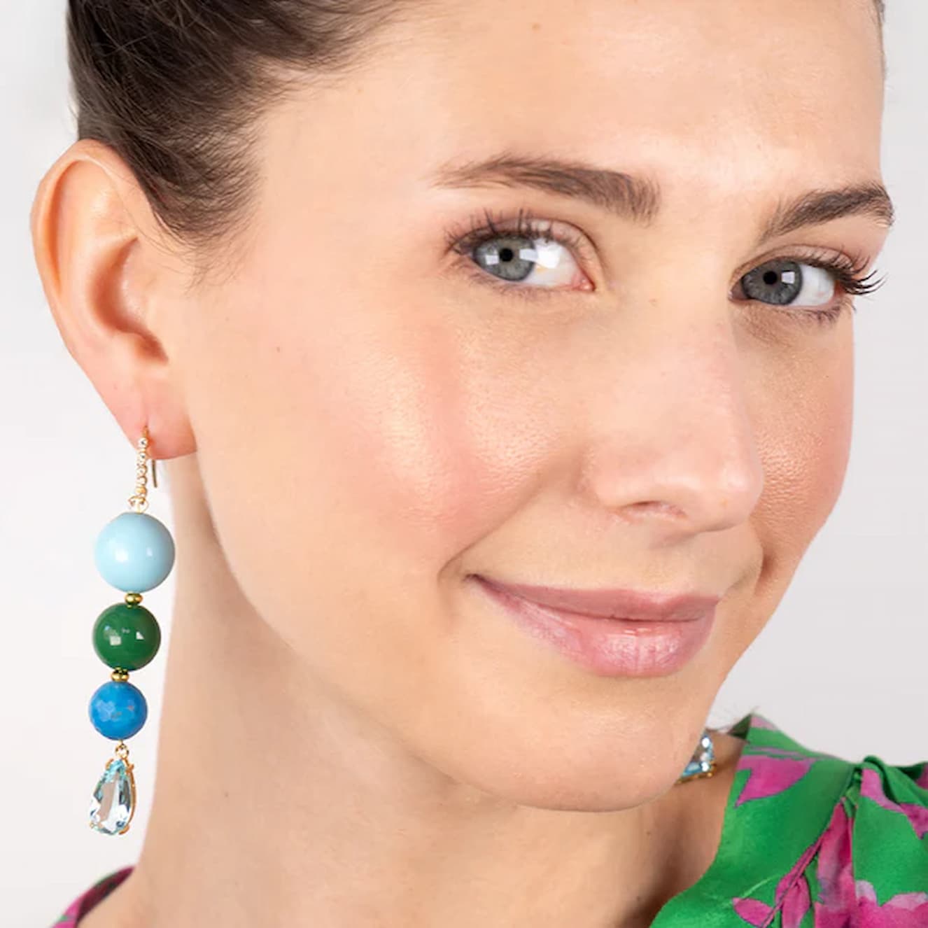 Katerina Psoma Valeria Turquoise Dangle Earrings - Image 2