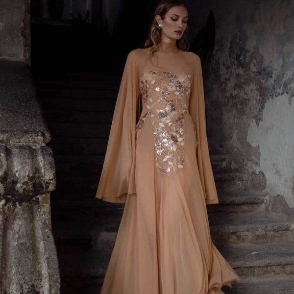 Nidodileda Temple Dress Tan/Rose Gold