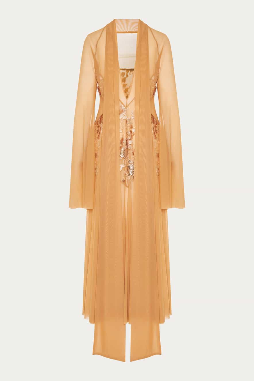 Nidodileda Temple Dress Tan/Rose Gold - Image 4