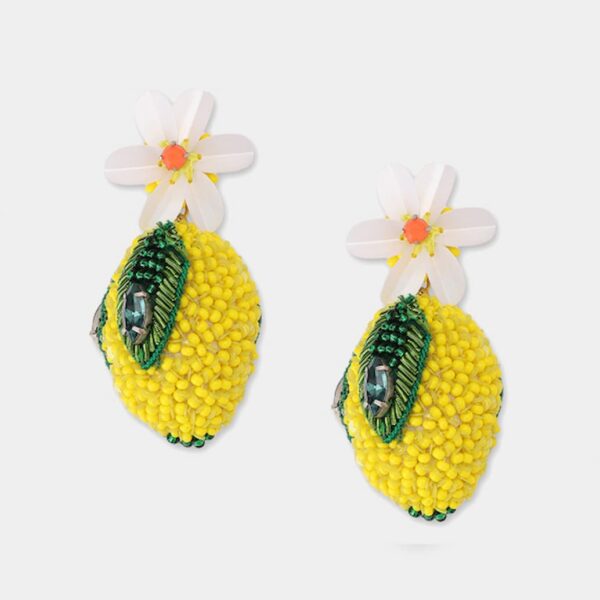 Olivia Dar Lemon Earrings