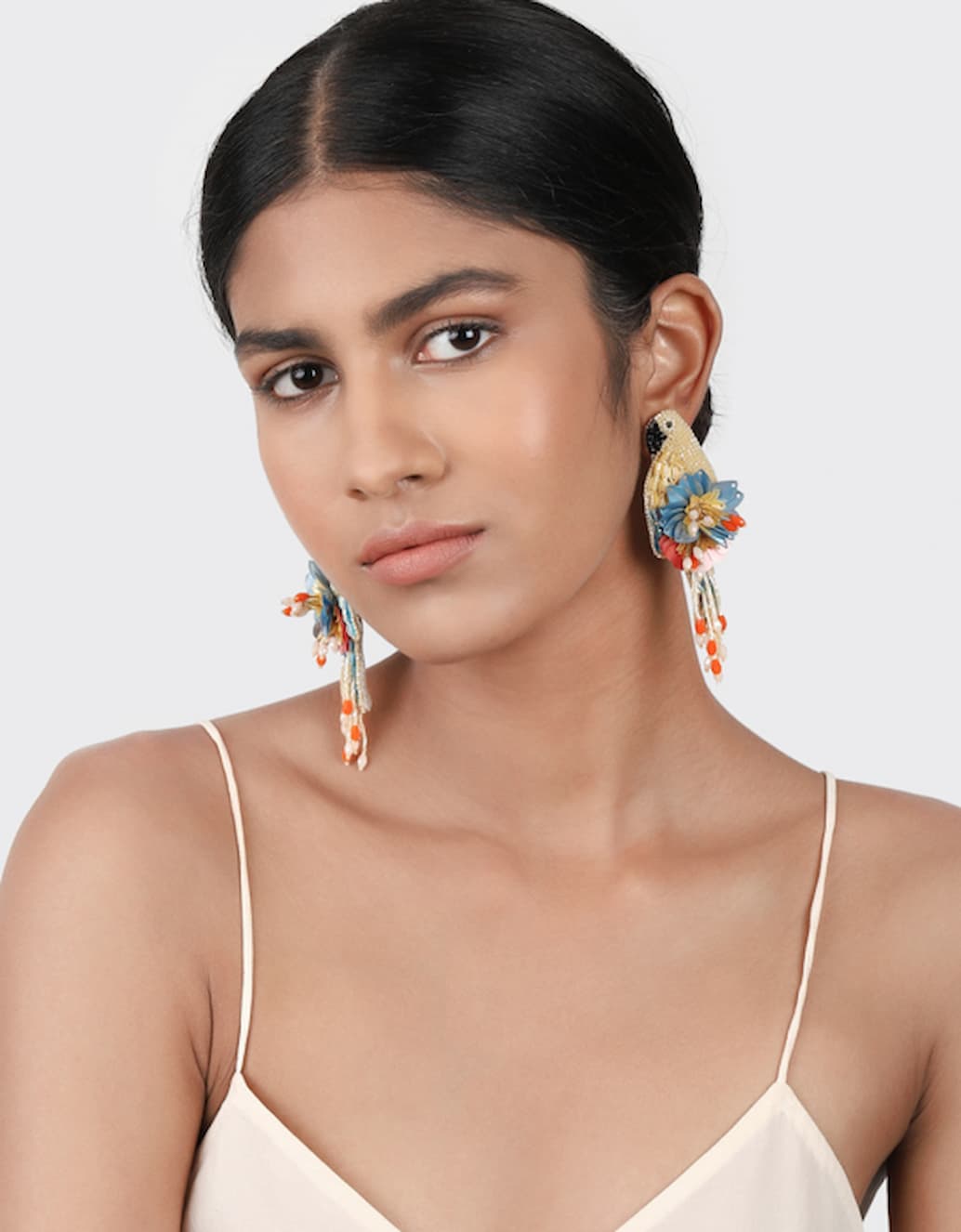Olivia Dar Parrot Earrings Sand - Image 2