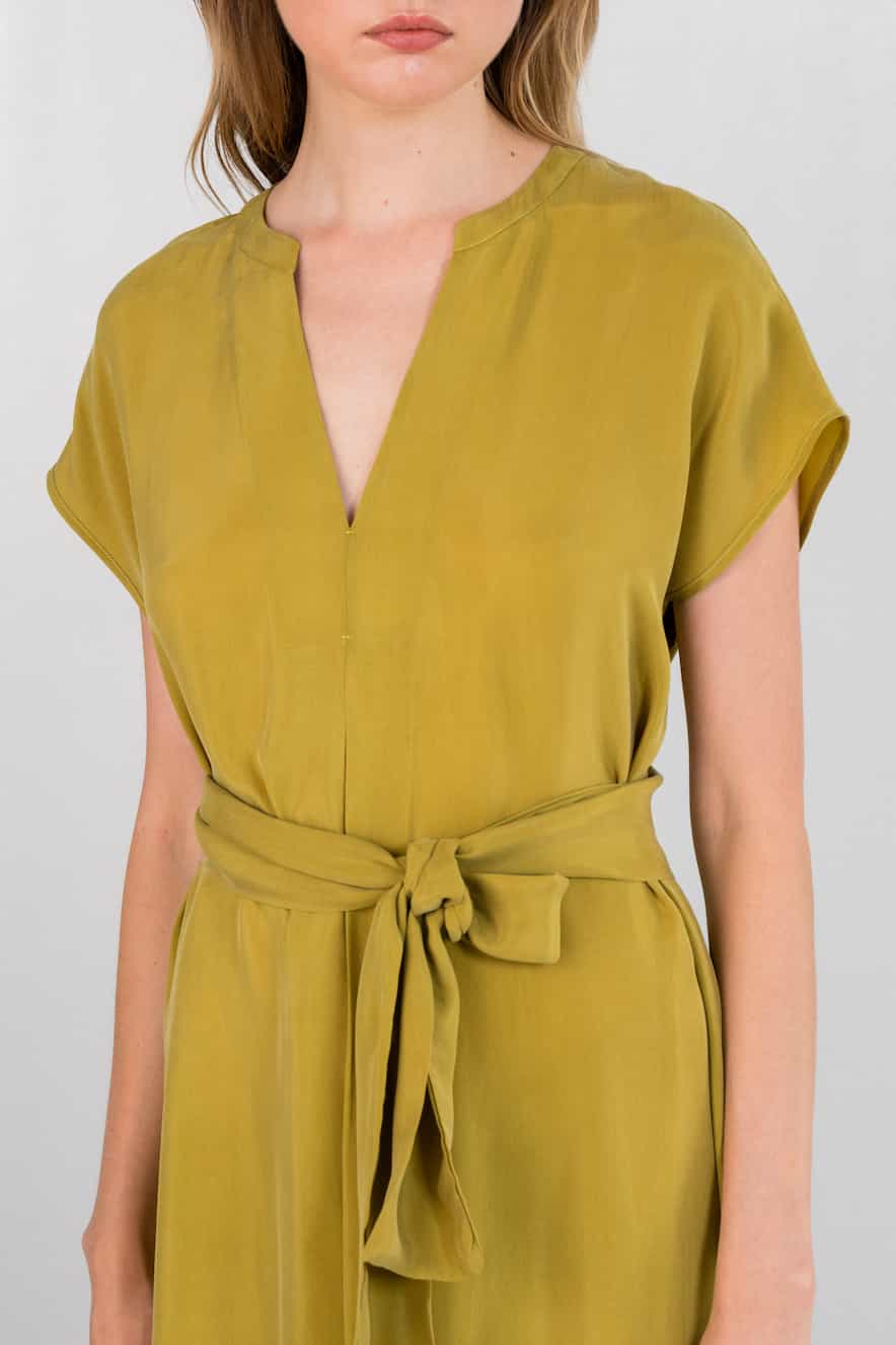 Philosophy Cupro Loose Dress lime - Image 3