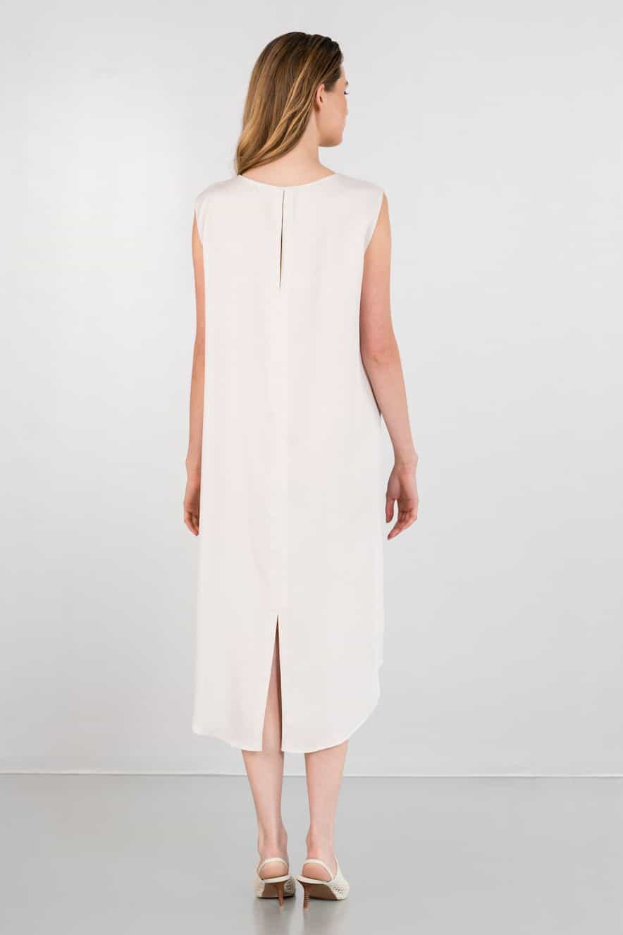 Philosophy Midi Lyocell Sleeveless Dress Cream - Image 3