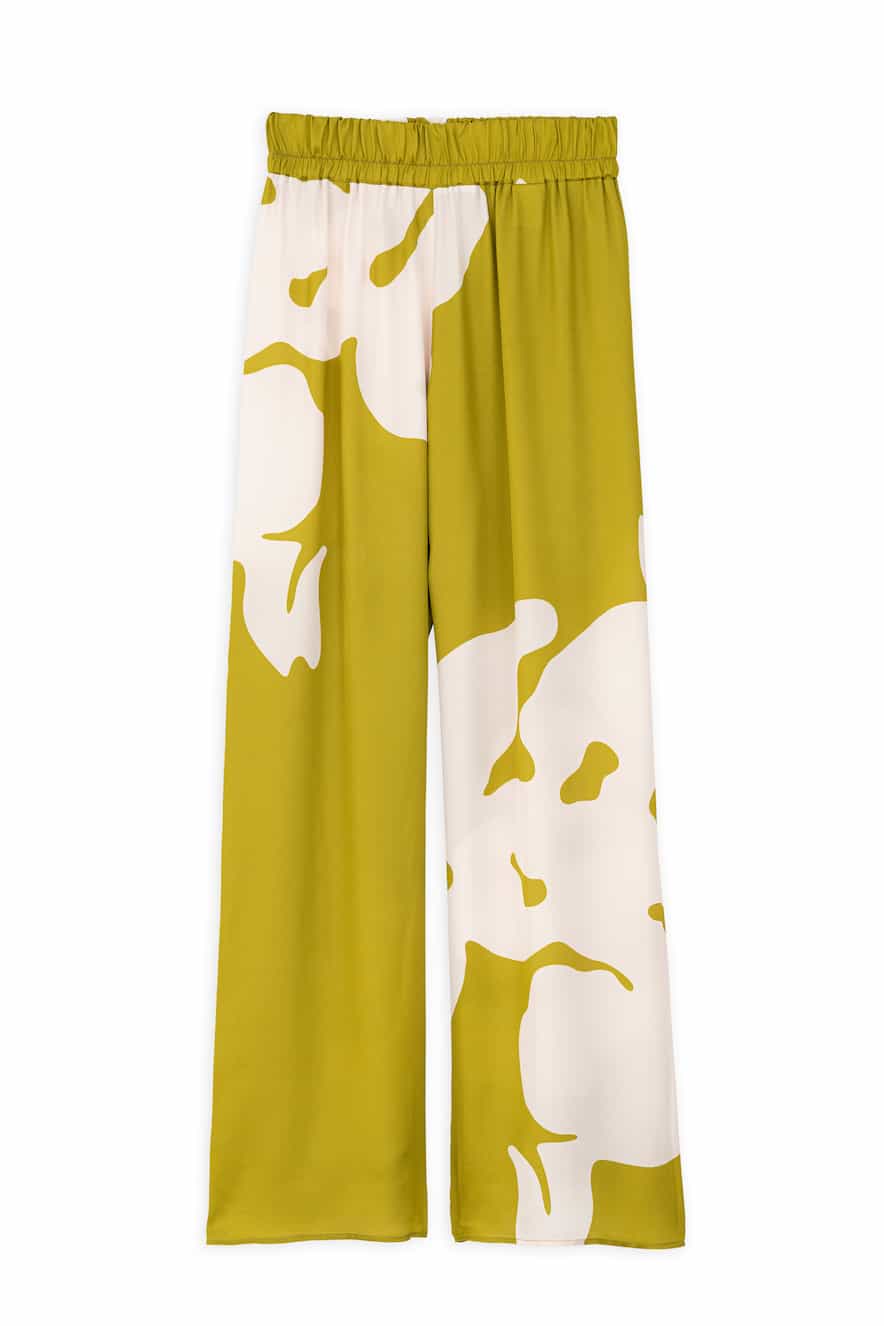 Philosophy Satin Print Pants Lime