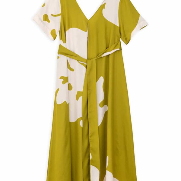 Philosophy Sleeveless Satin Dress Lime