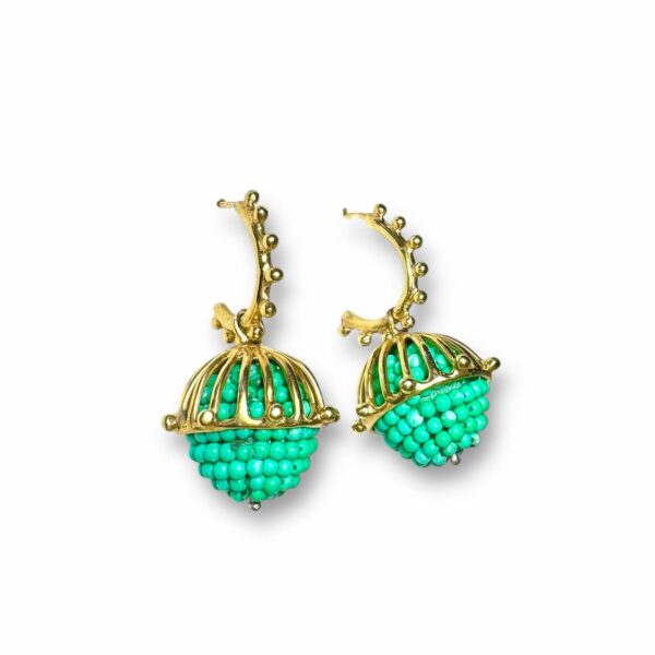 Tonia Makri Earrings Chrusoprase