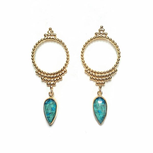 Tonia Makri Earrings Chrysocolla Quartz