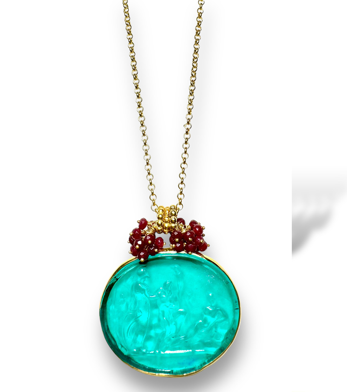 Tonia Makri Necklace Venetian Glass Corundinm