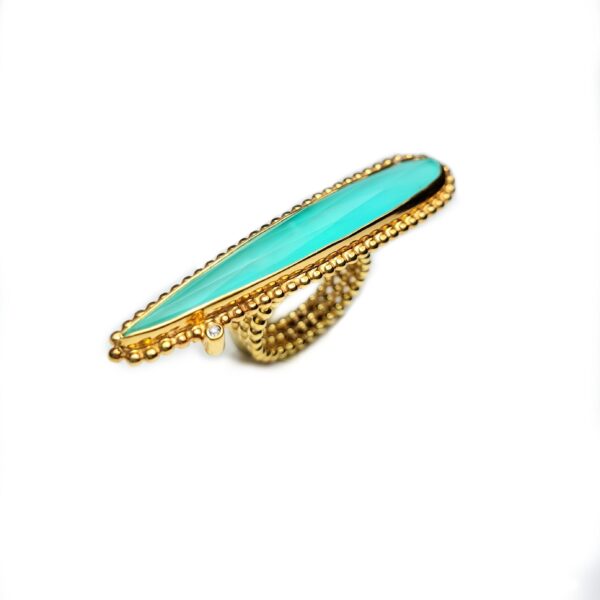 Tonia Makri Ring Chalcedony Quartz Diamond