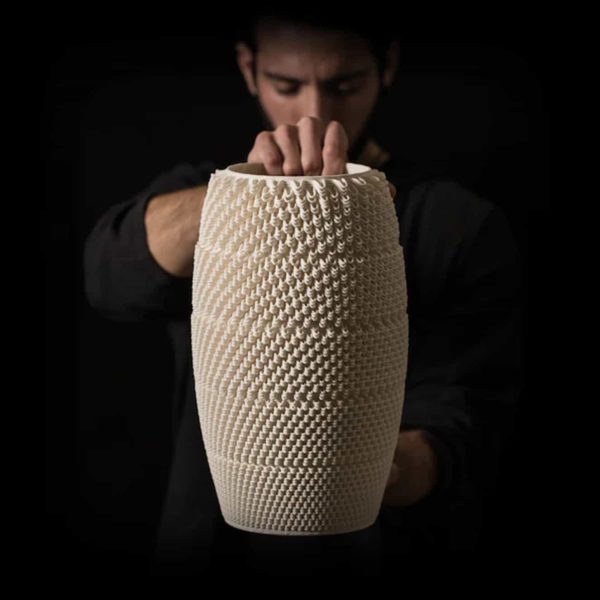 Binary Ceramics Dash Vase W 22 X L 22 X H 35