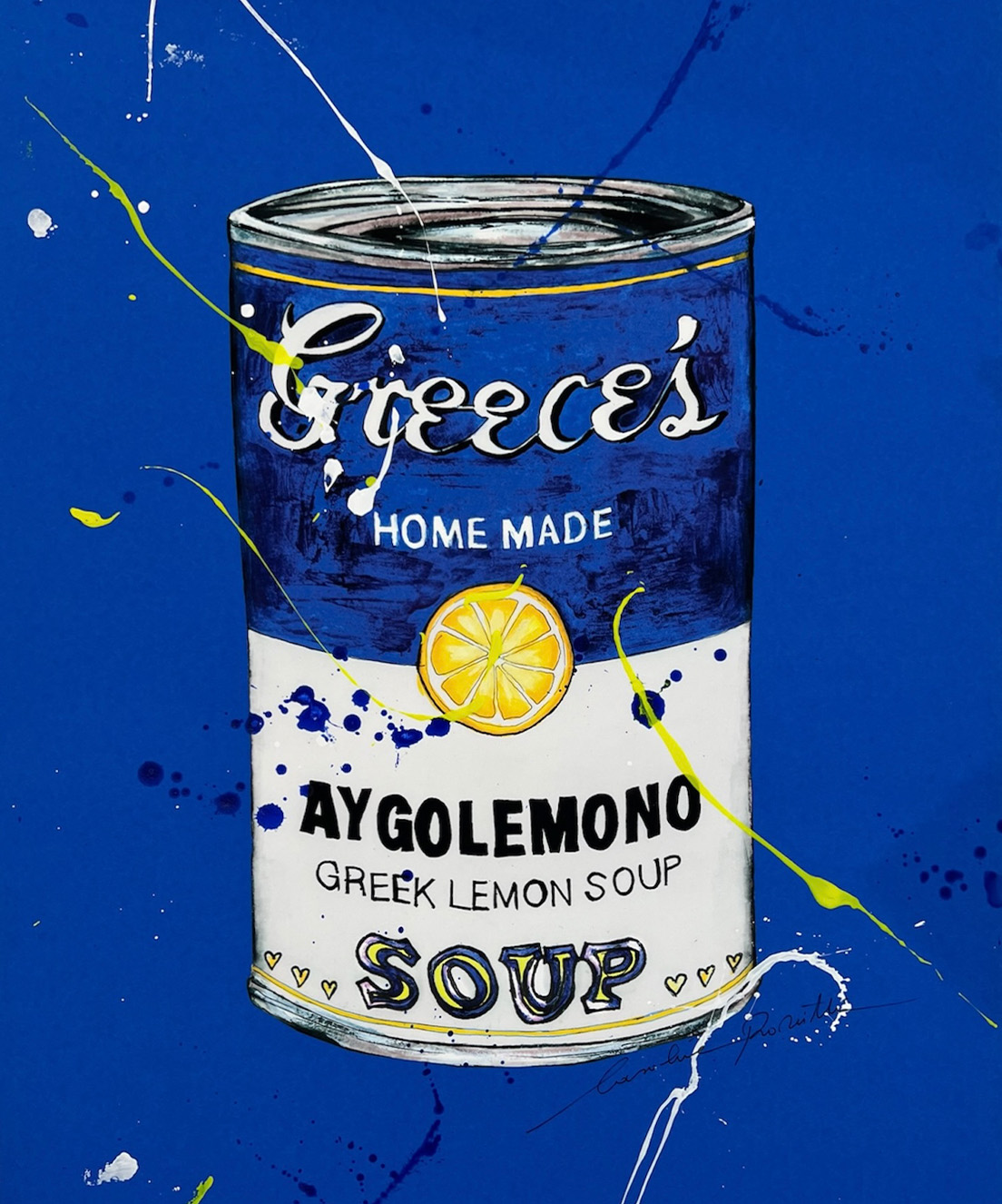 Carolina Rovithi Aygolemono Blue 60cm X 44cm