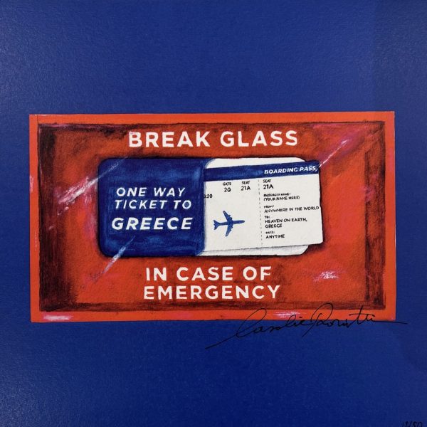 Carolina Rovithi One way Ticket To Greece Small 21,5cm X 21,5cm