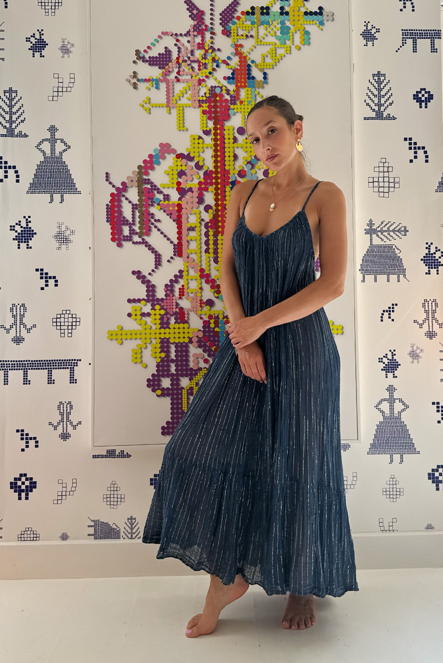 D'Artemide Callisto Maxi Lurex Blue - Image 2