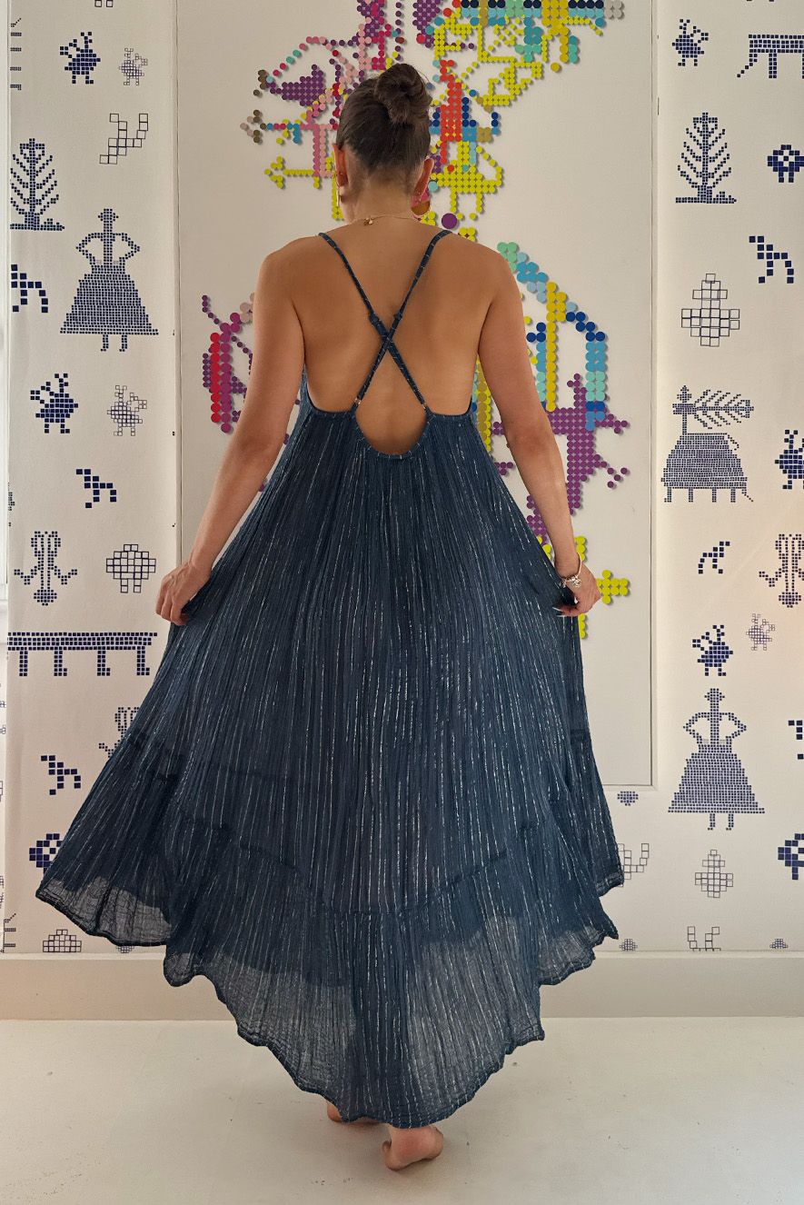 D'Artemide Callisto Maxi Lurex Blue - Image 3