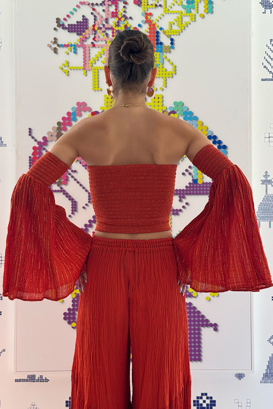 D'Artemide Dido Pants Papaya - Image 3