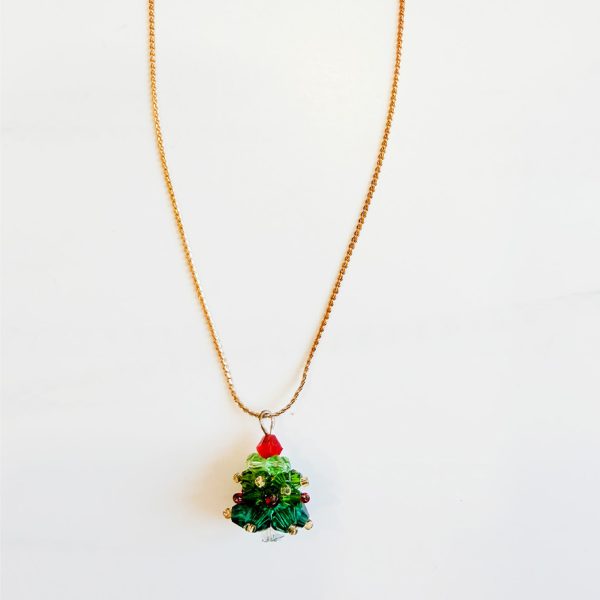 Ifigenia Loukou Christmas Tree Necklace Small Green