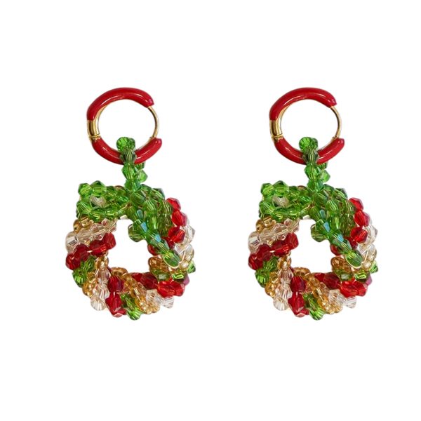 Ifigenia Loukou Christmas Wreath Earrings