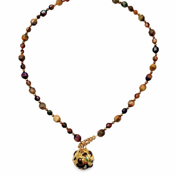 Ifigenia Loukou Necklace Cateye With a Golden Ball