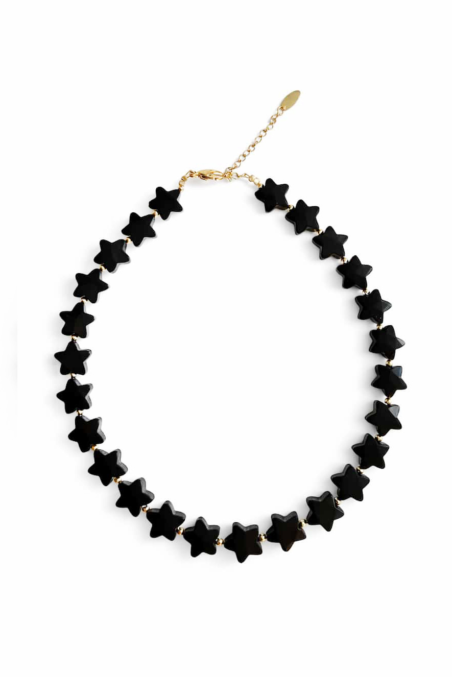 Ifigenia Loukou Necklace Onyx Labradorite Black