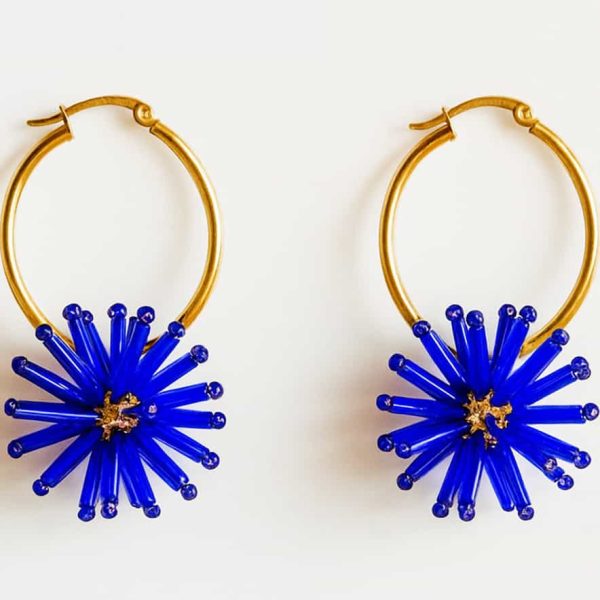 Ifigenia Loukou Earrings Dantelion Blue