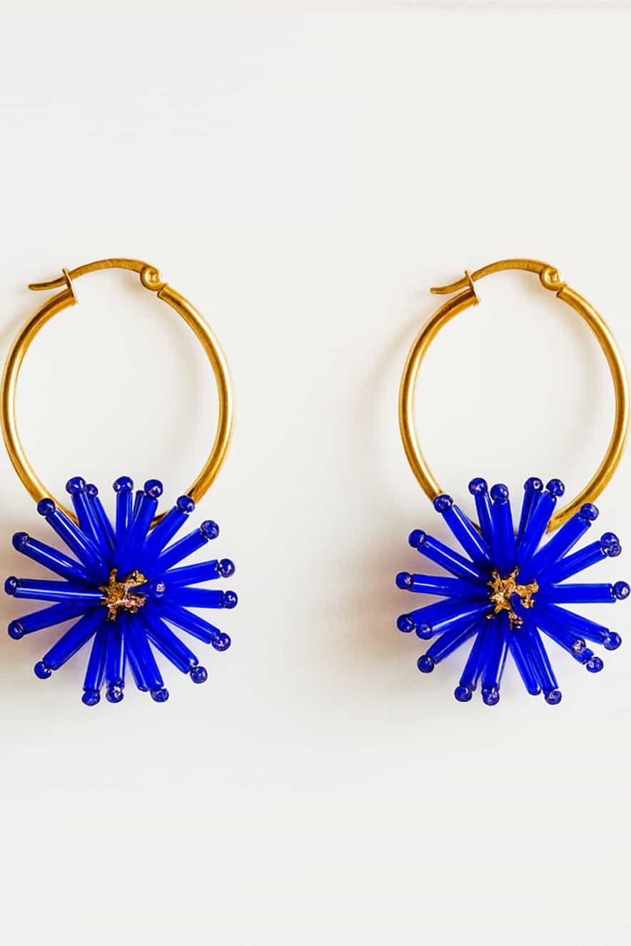 Ifigenia Loukou Earrings Dantelion Blue