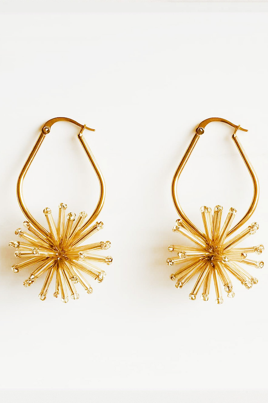 Ifigenia Loukou Dantelion Gold Earrings