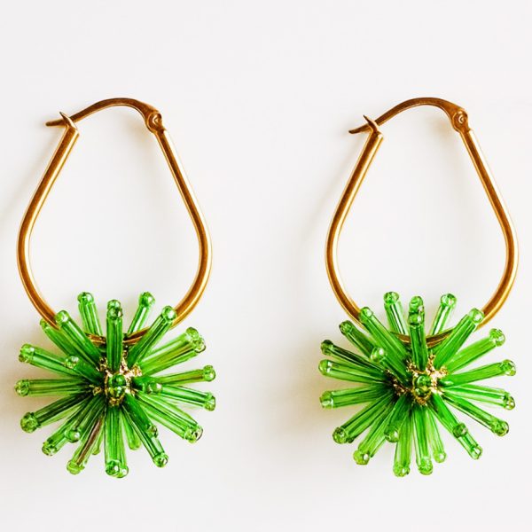 Ifigenia Loukou Dantelion Earrings Green