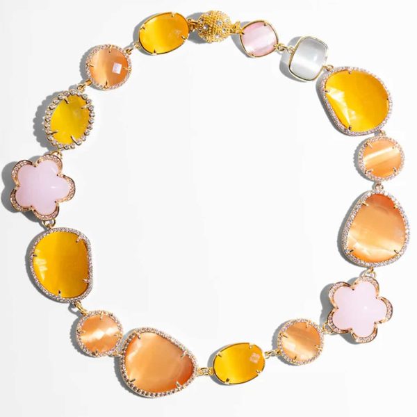 Katerina Psoma Alina Yellow Short Necklace