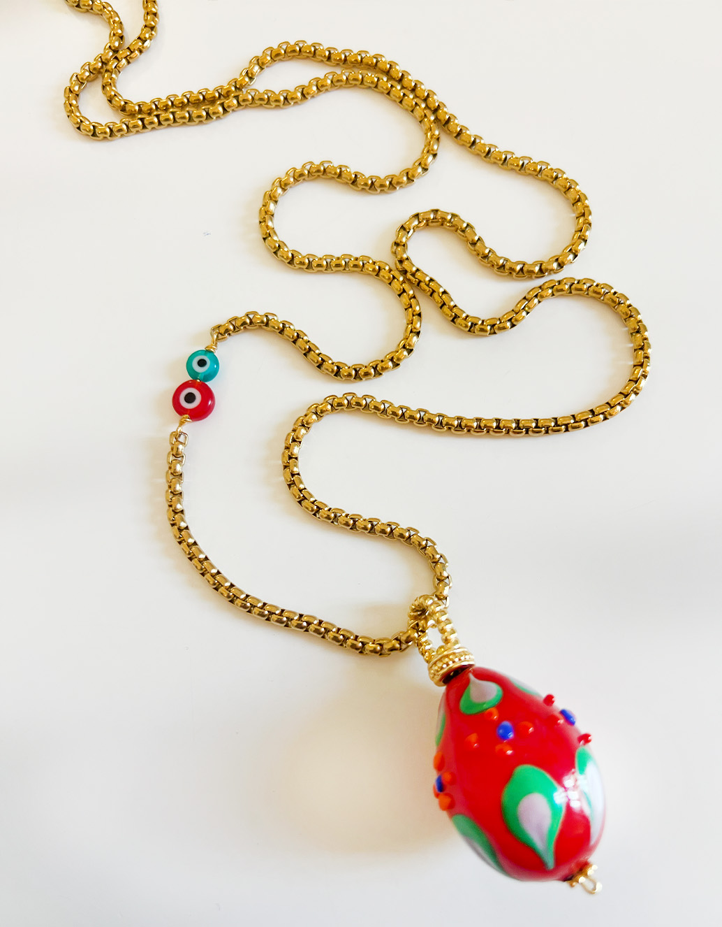 Katerina Psoma Necklace Big Red Fiorato Muran - Image 2