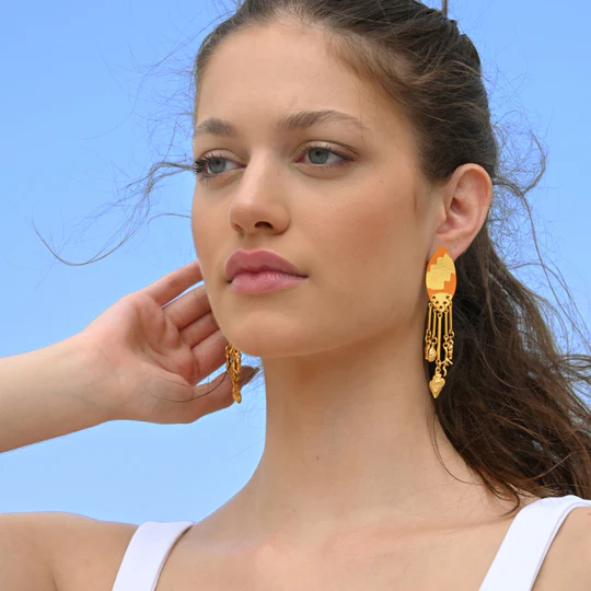 Leather Trinkets Elements Earrings